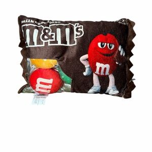 M&M'S Brown Plush Pillow with Red Character